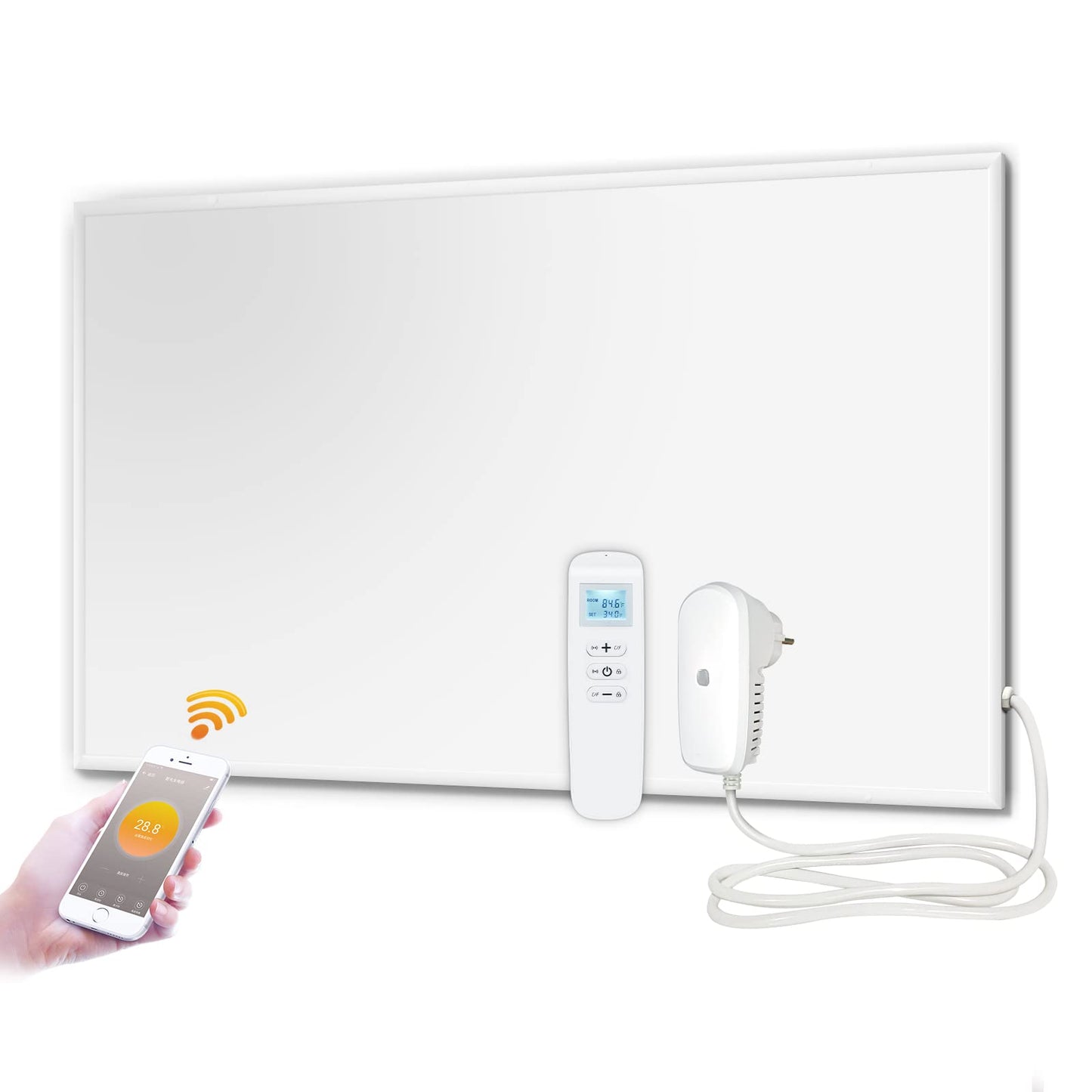 Infrarotheizung mit WiFi-Thermostat und Fernbedienung Zur Wandmontage