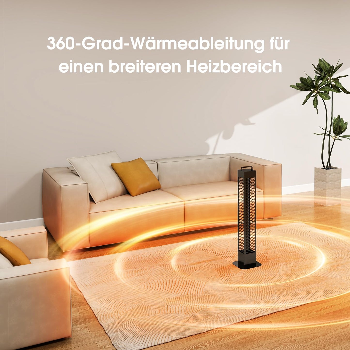Infrarot Standheizstrahler 1400W – Mobiler Terrassenheizer – IP24
