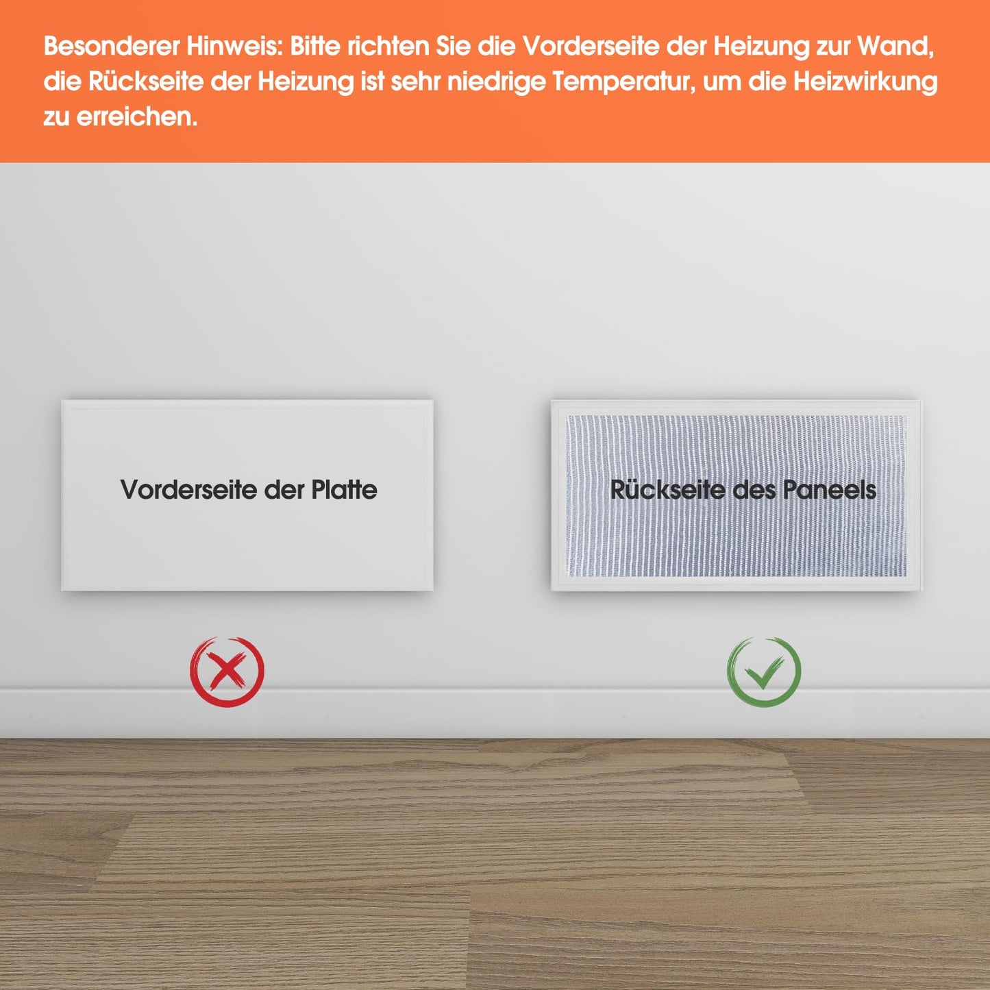 Anti-Schimmel Infrarot Wandheizung mit Standfuß